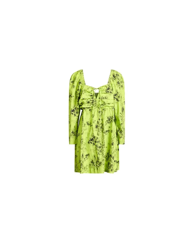 Ganni KLEIDER - Mini-Kleiderauf YOOX.COM Limettengrün