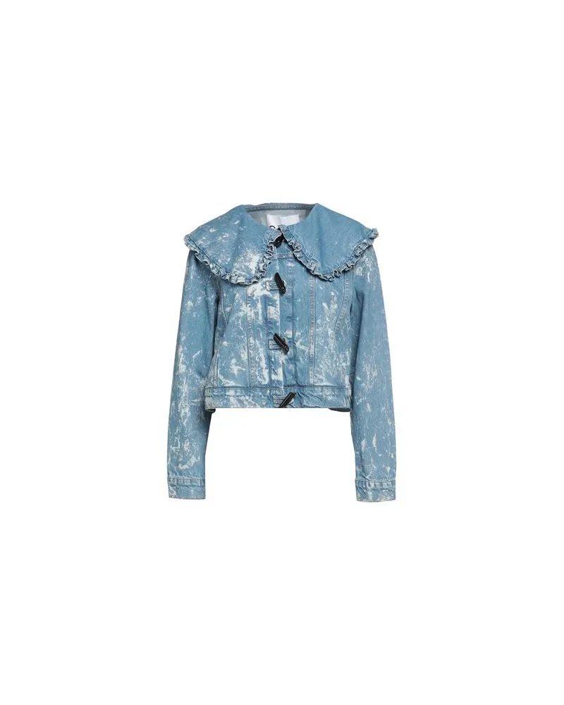 Ganni JACKEN & MÄNTEL - Jeansjacken/Mäntelauf YOOX.COM Blau