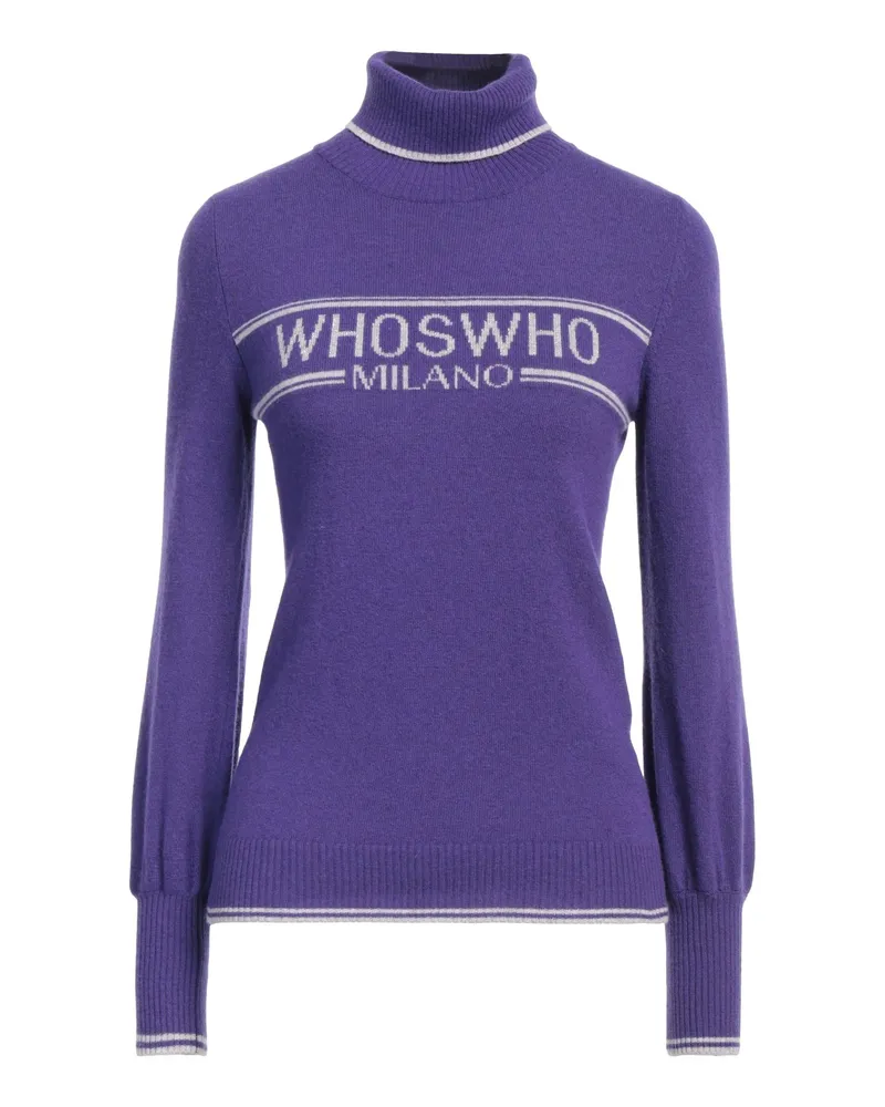 WHO*S WHO Rollkragenpullover Violett