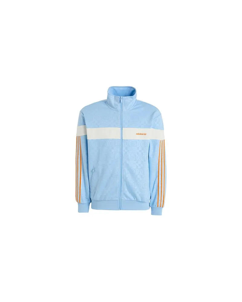 adidas TRACK TOP  - TOPS - Sweatshirtsauf YOOX.COM Hellblau