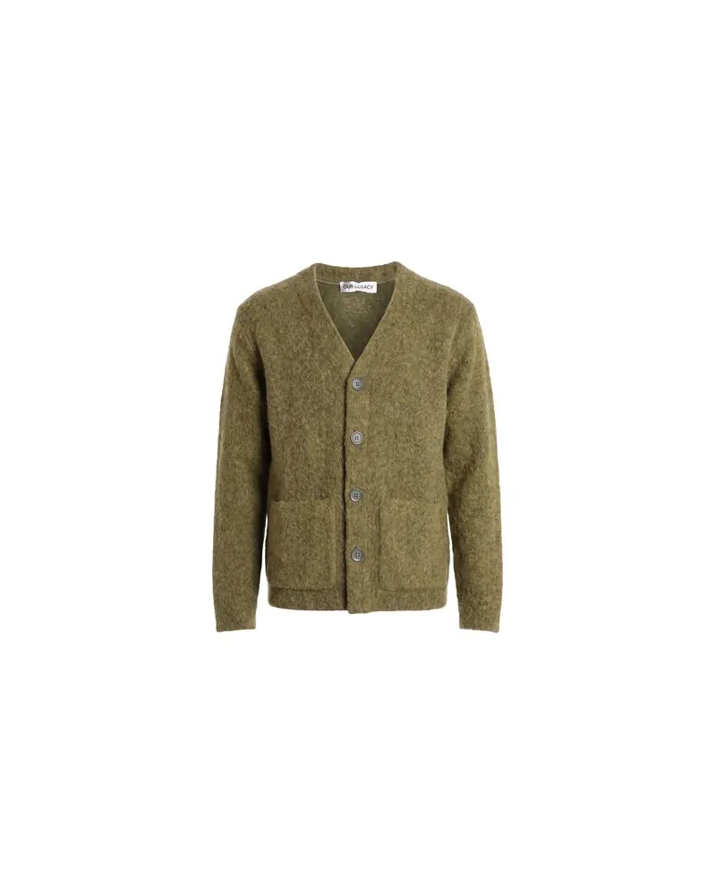 Our Legacy STRICKWAREN - Strickjackenauf YOOX.COM Militärgrün
