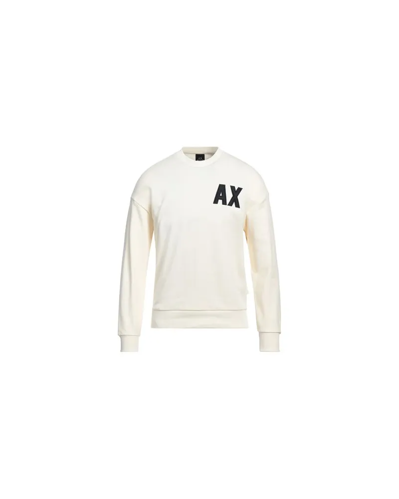 Armani Exchange TOPS - Sweatshirtsauf YOOX.COM Cremeweiß