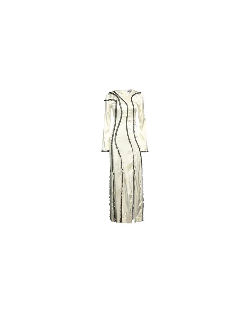 Ganni KLEIDER - Maxi-Kleiderauf YOOX.COM Elfenbein