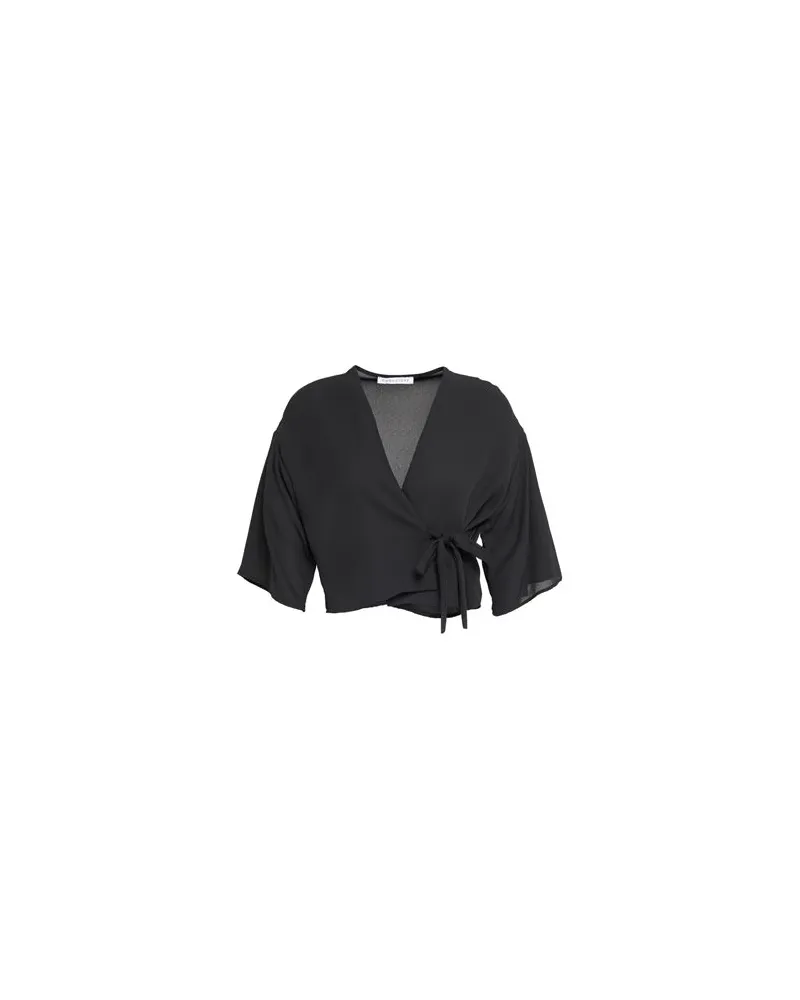 Caractère STRICKWAREN - Wickelpulloverauf YOOX.COM Schwarz