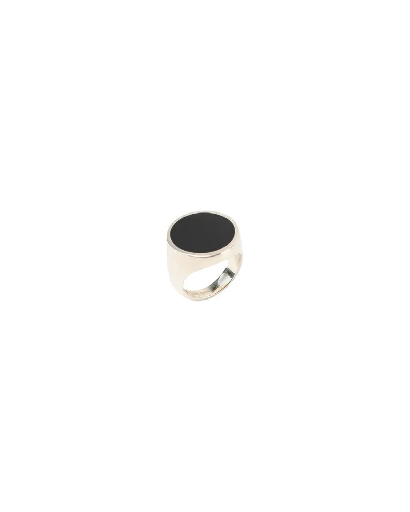 NOVE25 ROUND BLACK ENAMEL SIGNET   - SCHMUCK und UHREN - Ringeauf YOOX.COM Schwarz
