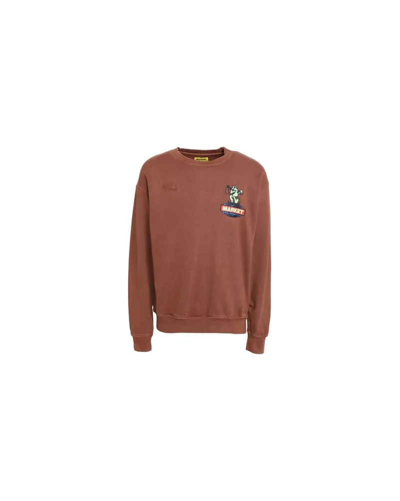 Market GONE CAMPING WASHED CREWNECK SWEATSHIRT  - TOPS - Sweatshirtsauf YOOX.COM Braun
