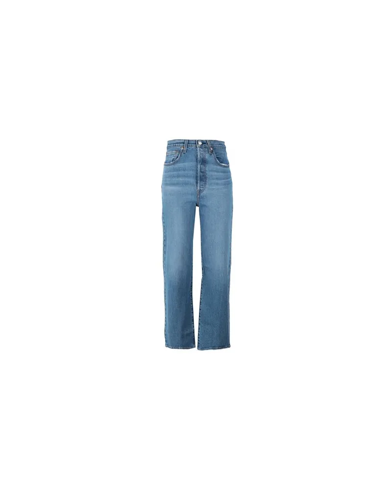 Levi's RIBCAGE STRAIGHT ANKLE  - HOSEN & RÖCKE - Jeanshosenauf YOOX.COM Blau