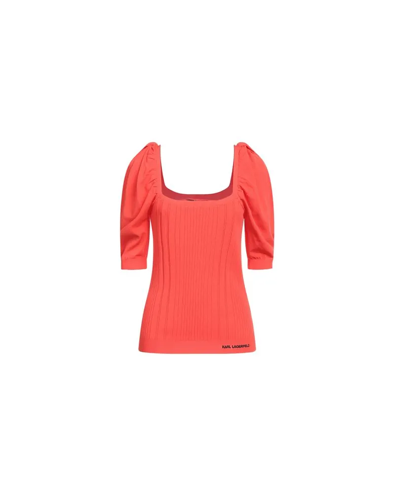 Karl Lagerfeld LIGHTWEIGHT PUFFY SLV TOP - STRICKWAREN - Pulloverauf YOOX.COM Orange