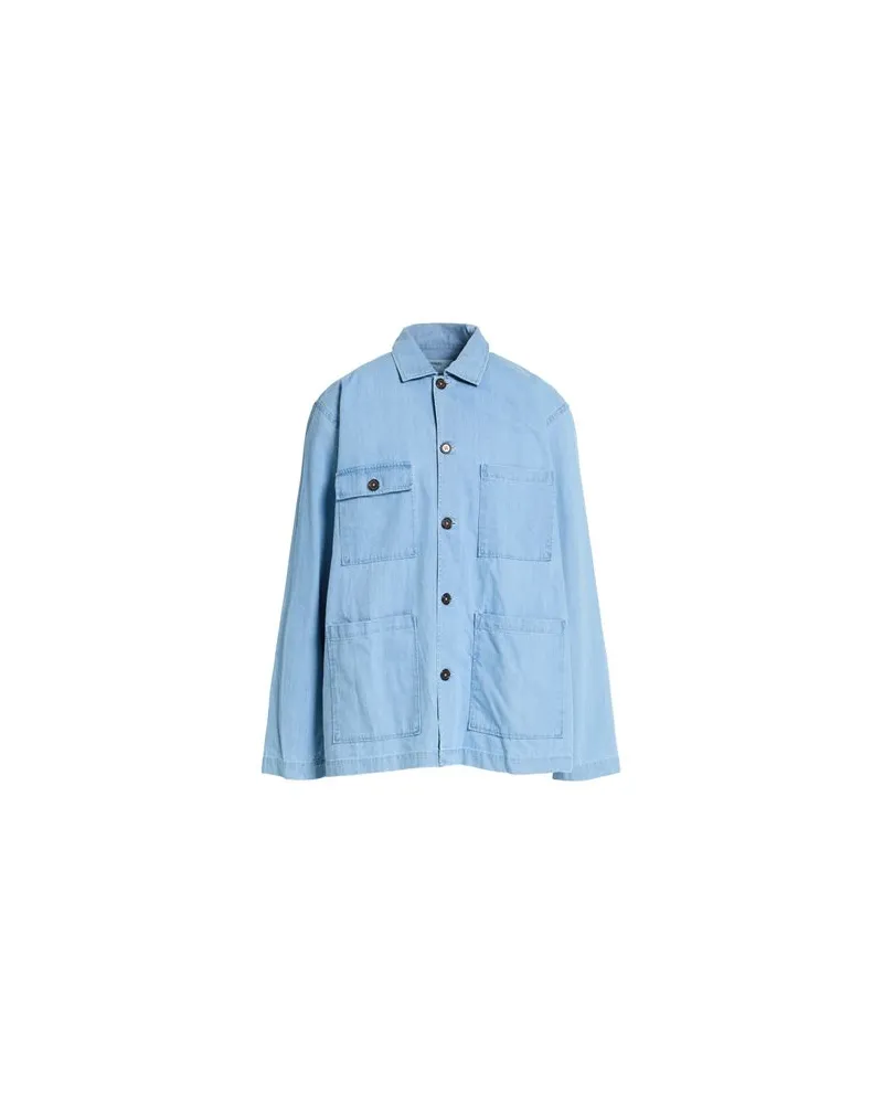 Universal Works TOPS - Jeanshemdenauf YOOX.COM Blau