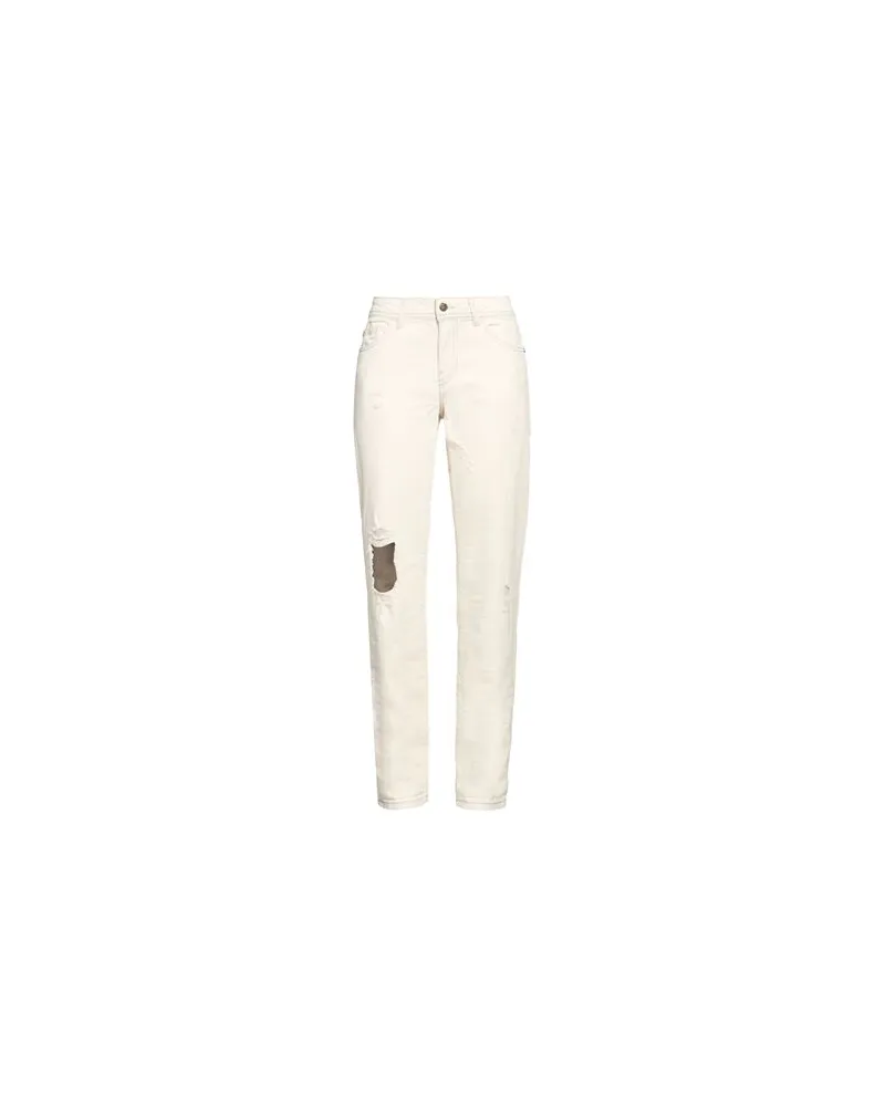 Manila Grace HOSEN & RÖCKE - Jeanshosenauf YOOX.COM Elfenbein