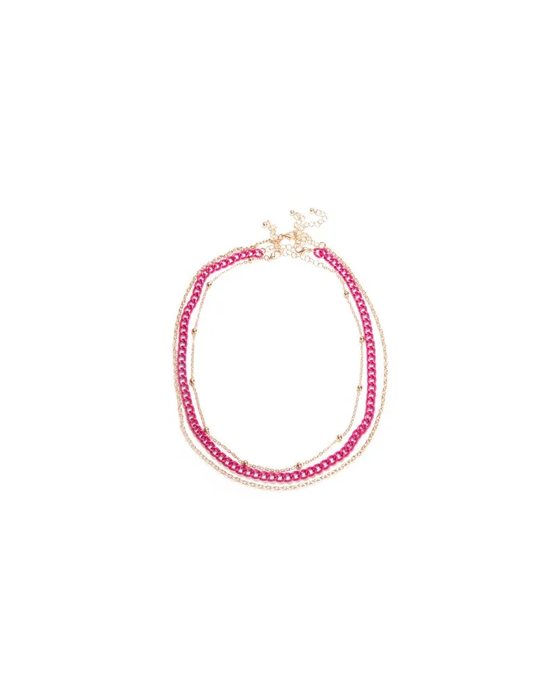 8 by Yoox ENAMELLED CHAIN NECKLACES SET  - SCHMUCK und UHREN - Halskettenauf YOOX.COM Magenta