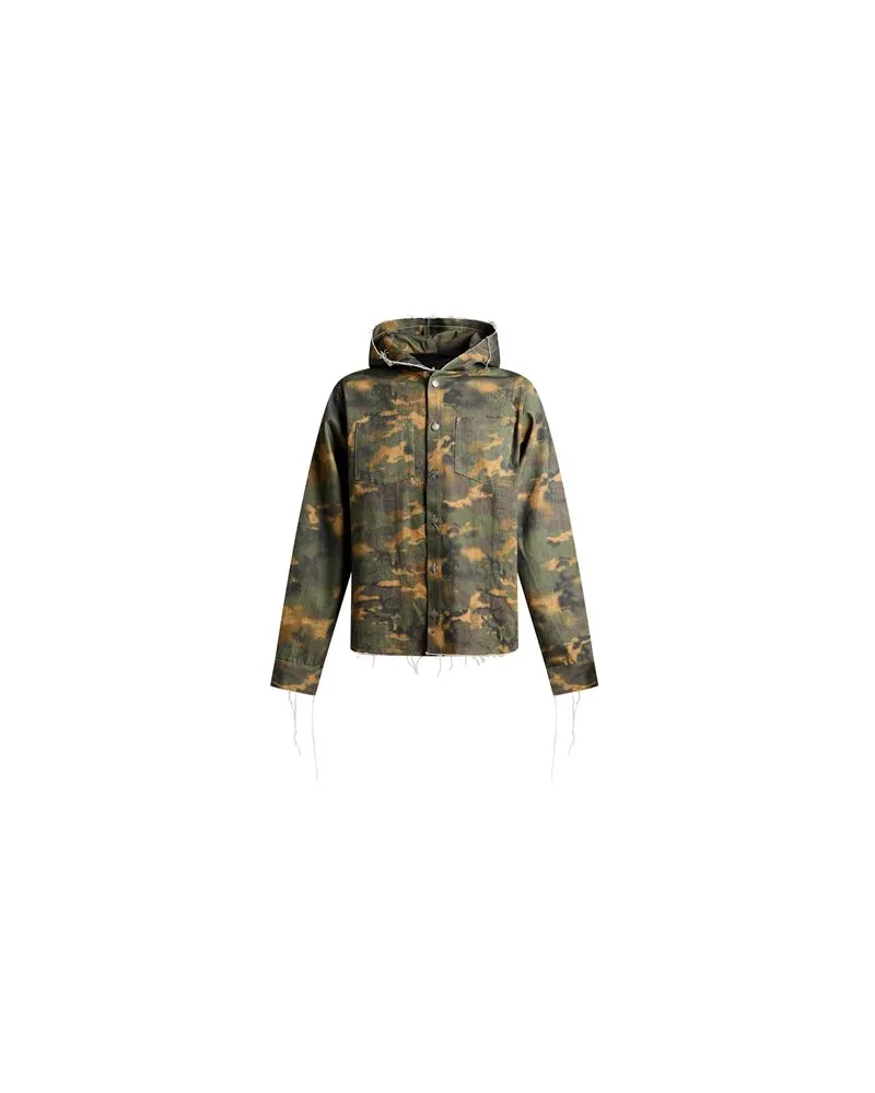 DISCLAIMER JACKEN & MÄNTEL - Jeansjacken/Mäntelauf YOOX.COM Militärgrün