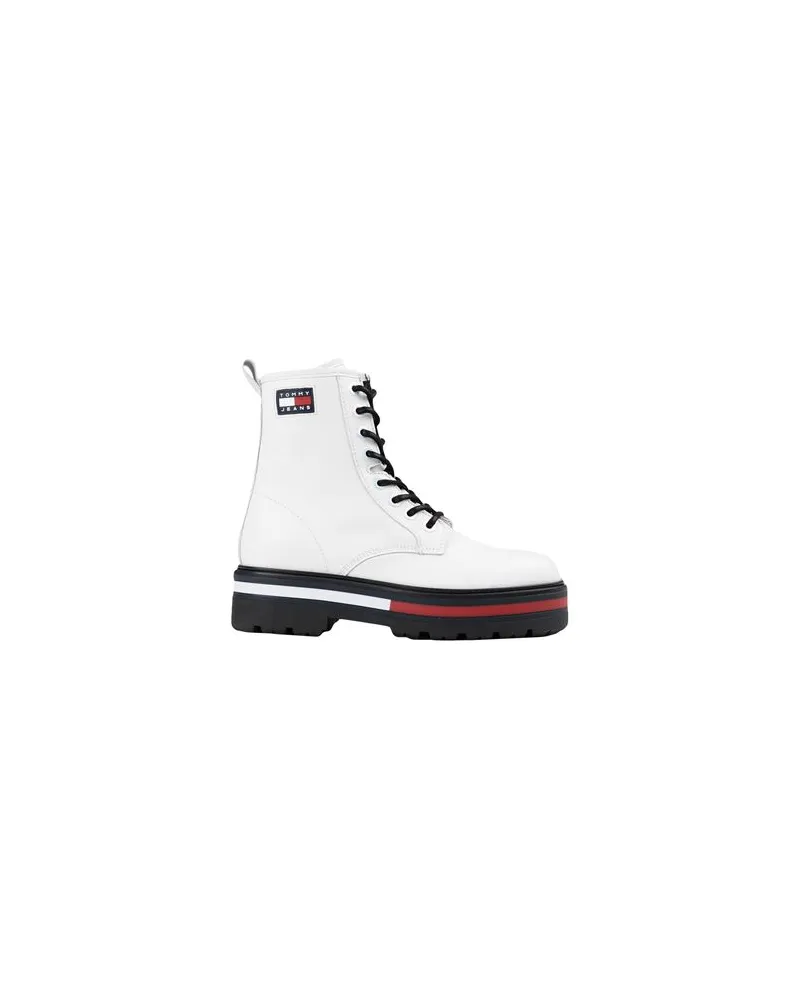 Tommy Hilfiger IRIDESCENT EYELETS BOOTS  - SCHUHE - Stiefelettenauf YOOX.COM Weiß