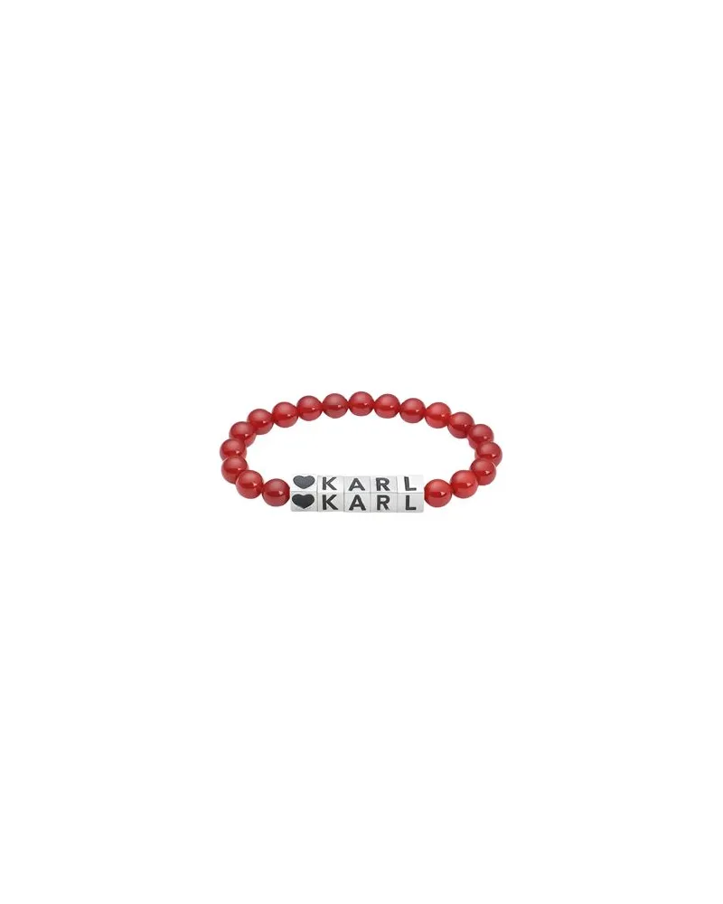 Karl Lagerfeld K/BEADS KARL CUBE BRACELET  - SCHMUCK und UHREN - Armbänderauf YOOX.COM Ziegelrot