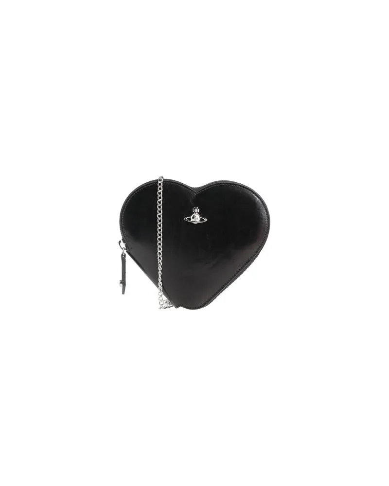 Vivienne Westwood HEART CROSSBODY - TASCHEN - Umhängetascheauf YOOX.COM Schwarz