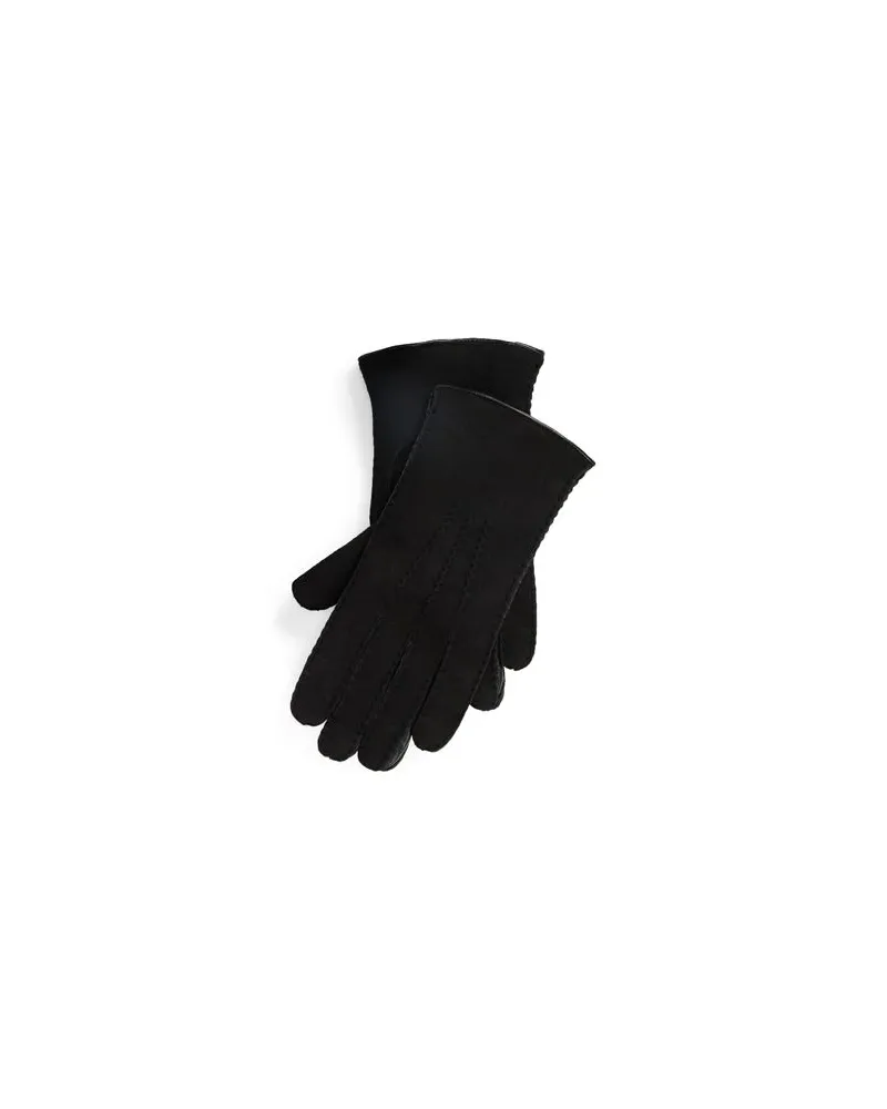 Ralph Lauren Stitched Shearling Gloves  - ACCESSOIRES - Handschuheauf YOOX.COM Schwarz