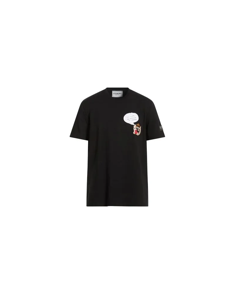 Iceberg T-SHIRT JERSEY  - TOPS - T-shirtsauf YOOX.COM Schwarz