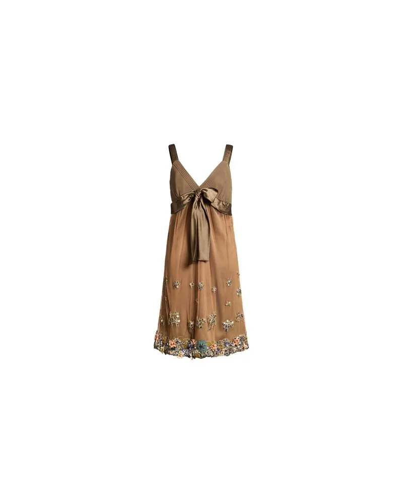 John Galliano KLEIDER - Midi-Kleiderauf YOOX.COM Militärgrün