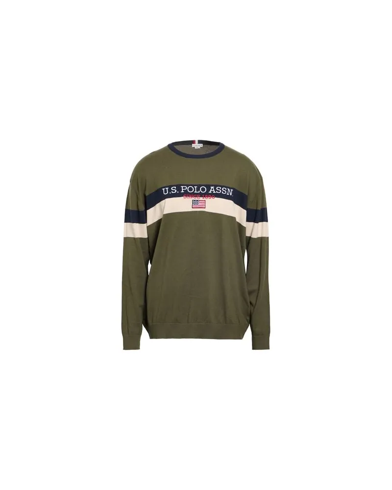 U.S. Polo Assn.  STRICKWAREN - Pulloverauf YOOX.COM Militärgrün