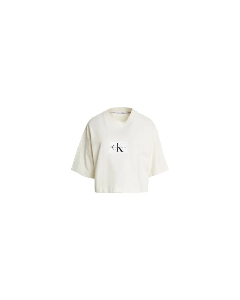Calvin Klein TOPS - Sweatshirtsauf YOOX.COM Elfenbein