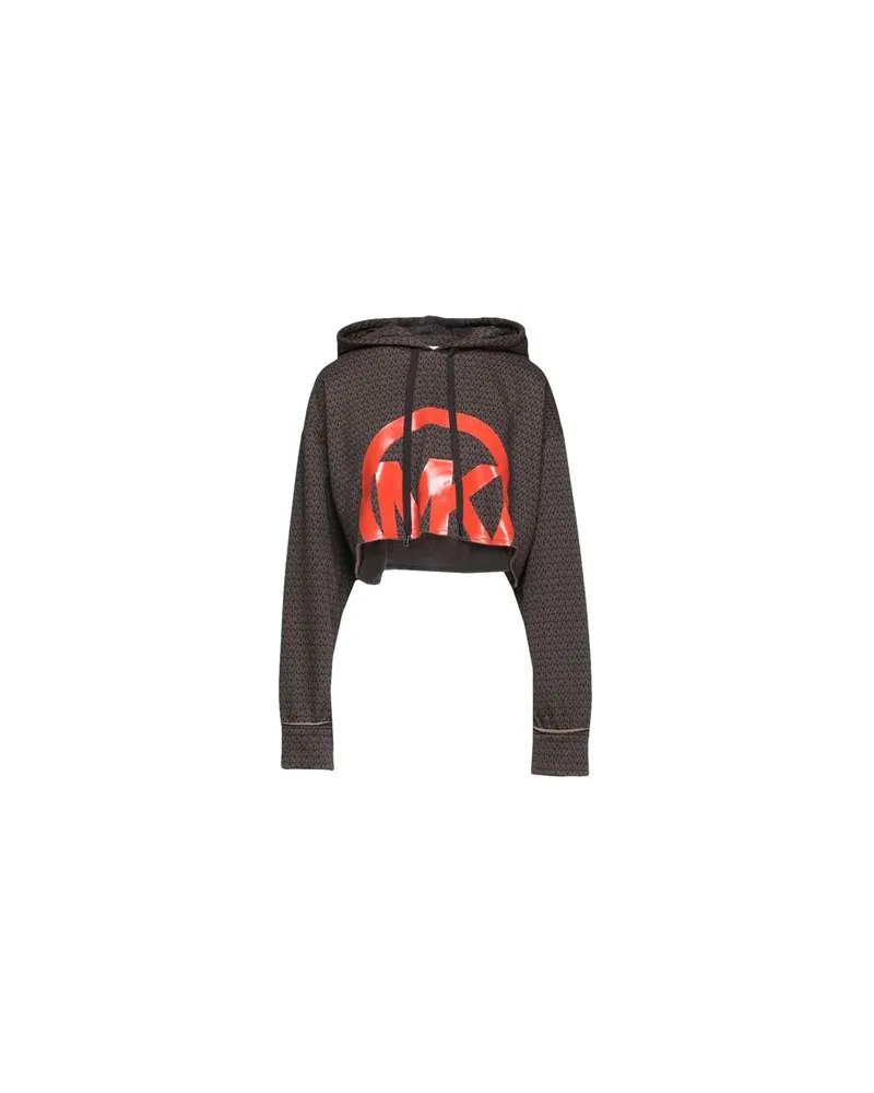 Michael Kors MINI MK DOT CROP HOODIE  - TOPS - Sweatshirtsauf YOOX.COM Schokobraun