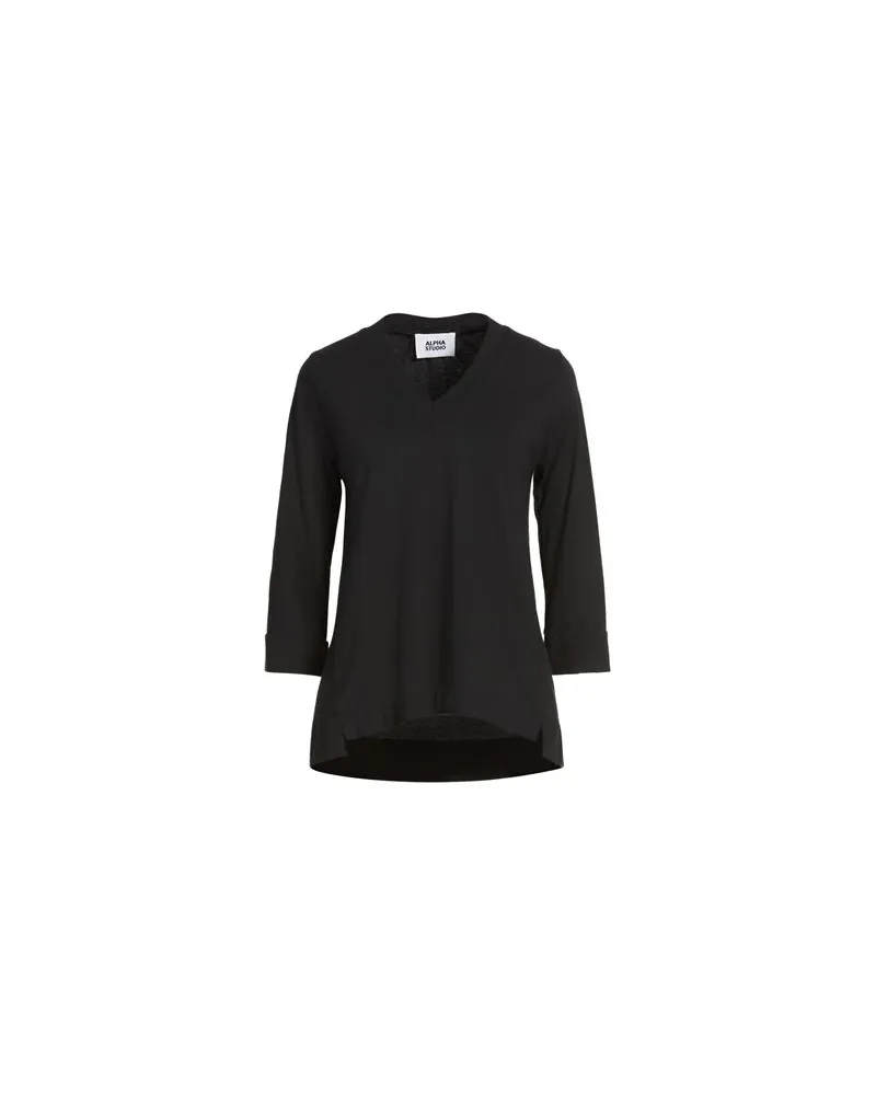Alpha Studio TOPS - T-shirtsauf YOOX.COM Schwarz