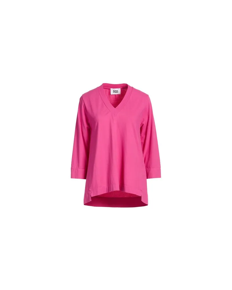 Alpha Studio TOPS - T-shirtsauf YOOX.COM Magenta