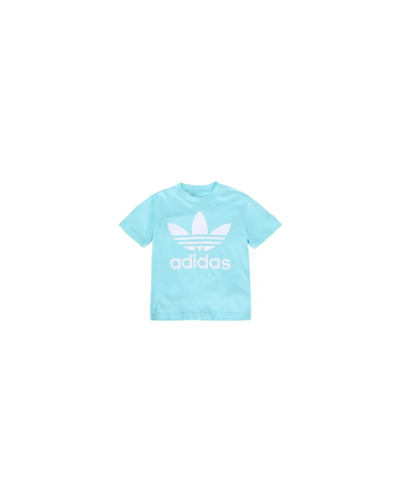 adidas TREFOIL TEE   - TOPS - T-shirtsauf YOOX.COM Himmelblau