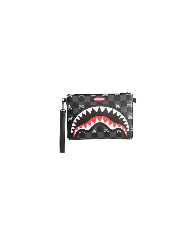 Sprayground GRAY PEEKING CHARACTER CHECK CROSSBODY POUCHETTE  - TASCHEN - Handtaschenauf YOOX.COM Schwarz
