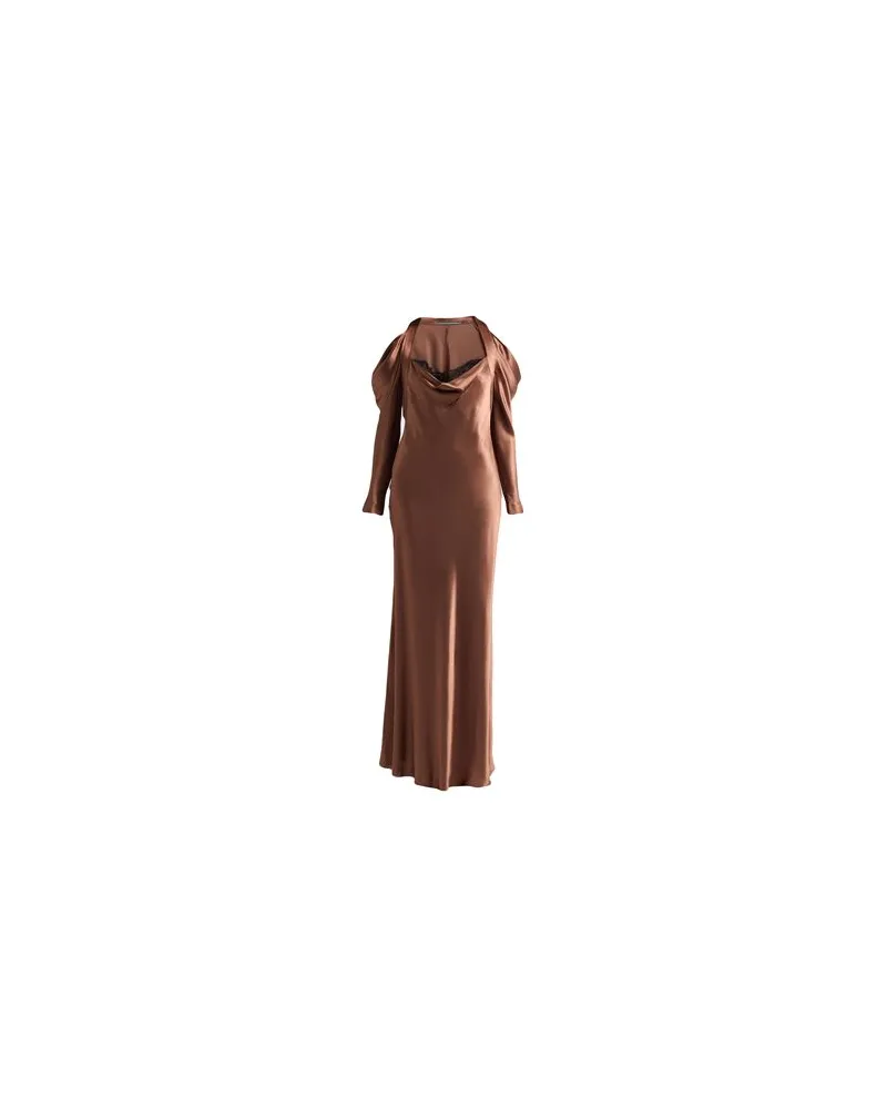 Alberta Ferretti KLEIDER - Maxi-Kleiderauf YOOX.COM Braun