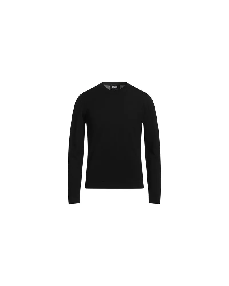 Alpha Studio STRICKWAREN - Pulloverauf YOOX.COM Schwarz