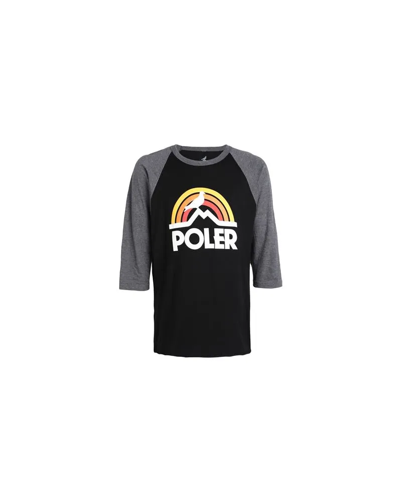 Poler Pigeon Rainbow Raglan T-Shirt  - TOPS - T-shirtsauf YOOX.COM Schwarz