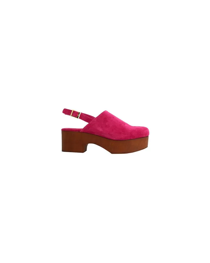 8 by Yoox LEATHER OPEN-TOE MULES  - SCHUHE - Mules & Clogsauf YOOX.COM Fuchsia