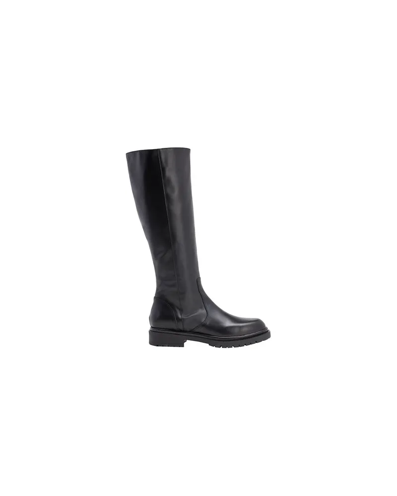 8 by Yoox LEATHER ROUND-TOE HIGH BOOTS  - SCHUHE - Stiefelauf YOOX.COM Schwarz