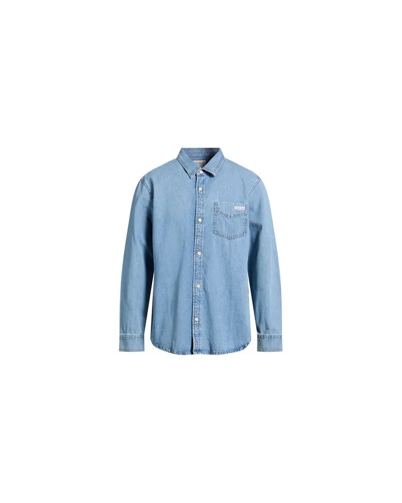 Calvin Klein TOPS - Jeanshemdenauf YOOX.COM Blau
