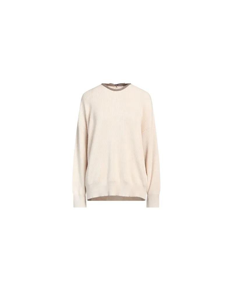 Brunello Cucinelli STRICKWAREN - Pulloverauf YOOX.COM Cremeweiß