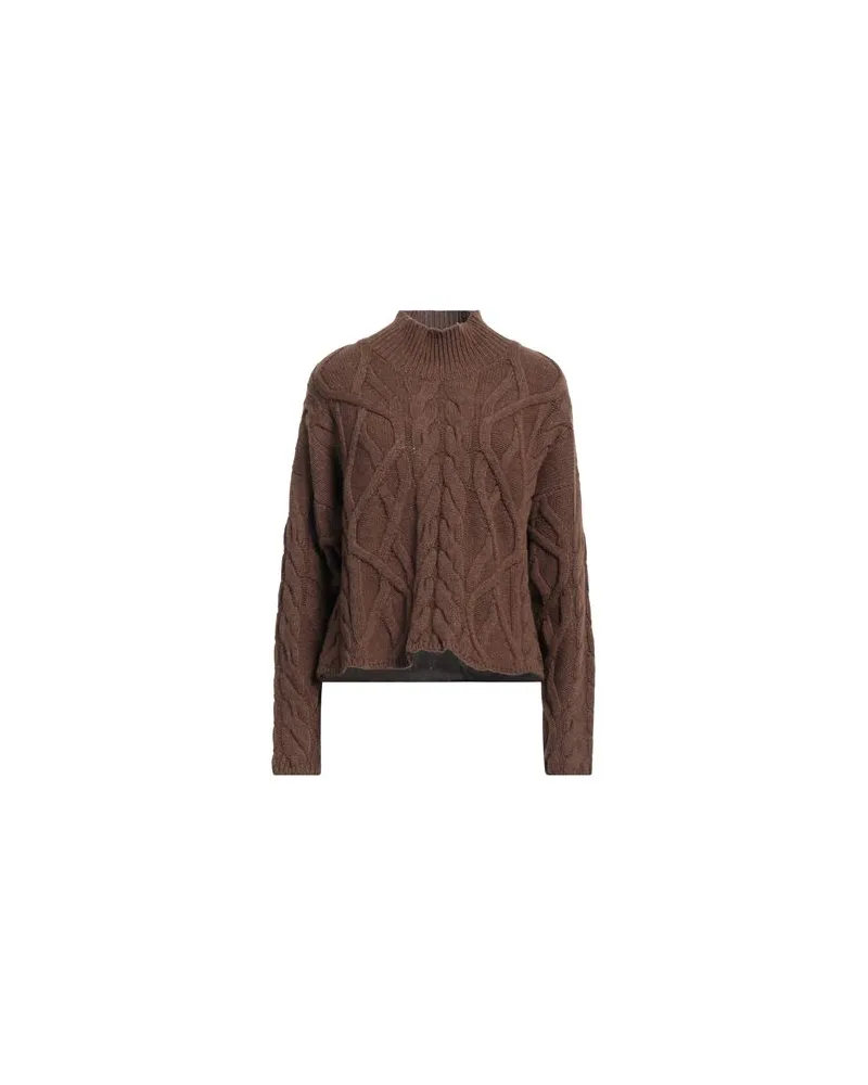 Alpha Studio STRICKWAREN - Rollkragenpulloverauf YOOX.COM Schokobraun