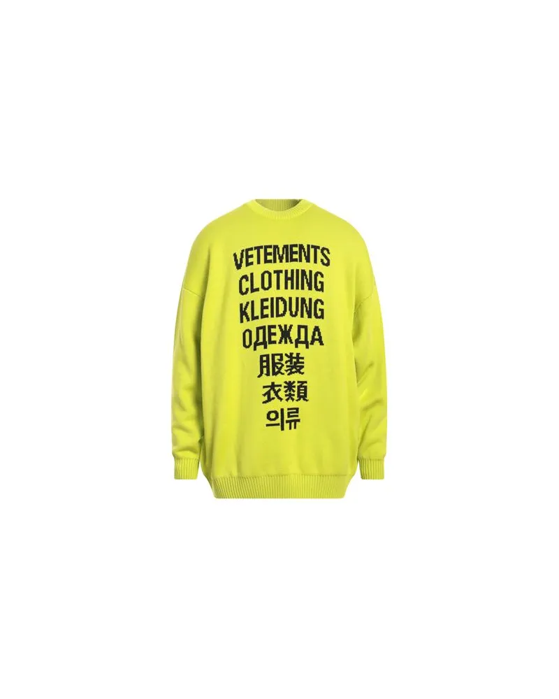 VETEMENTS STRICKWAREN - Pulloverauf YOOX.COM Limettengrün