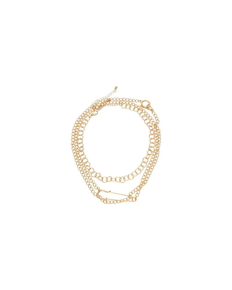 8 by Yoox SAFETY PIN CHAIN NECKLACES SET  - SCHMUCK und UHREN - Halskettenauf YOOX.COM Gold