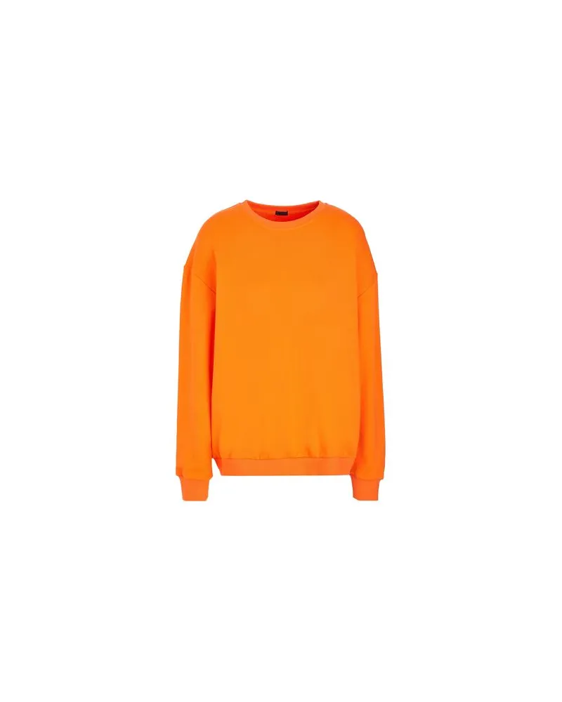 8 by Yoox ORGANIC COTTON OVERSIZED CREWNECK SWEATSHIRT   - TOPS - Sweatshirtsauf YOOX.COM Orange