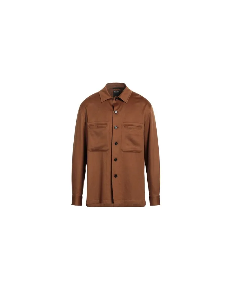 Ermenegildo Zegna TOPS - Hemdenauf YOOX.COM Braun