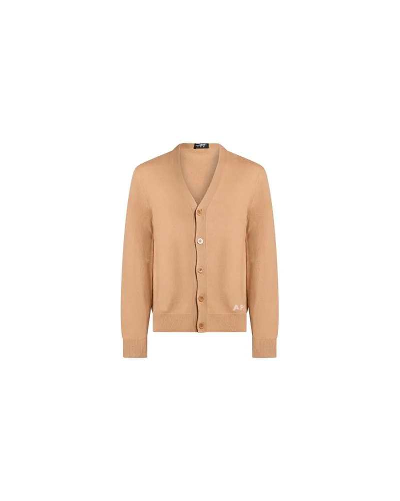 A.P.C. STRICKWAREN - Strickjackenauf YOOX.COM Kamel
