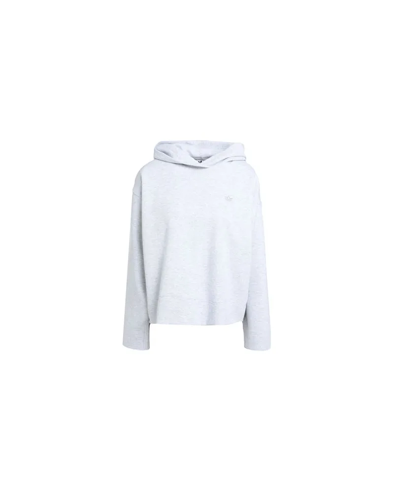 adidas PREMIUM ESSENTIALS SHORT HOODIE  - TOPS - Sweatshirtsauf YOOX.COM Hellgrau