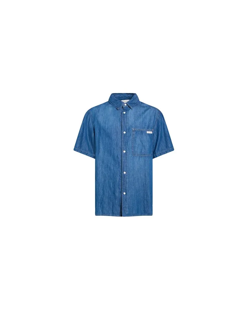 Calvin Klein TOPS - Jeanshemdenauf YOOX.COM Blau