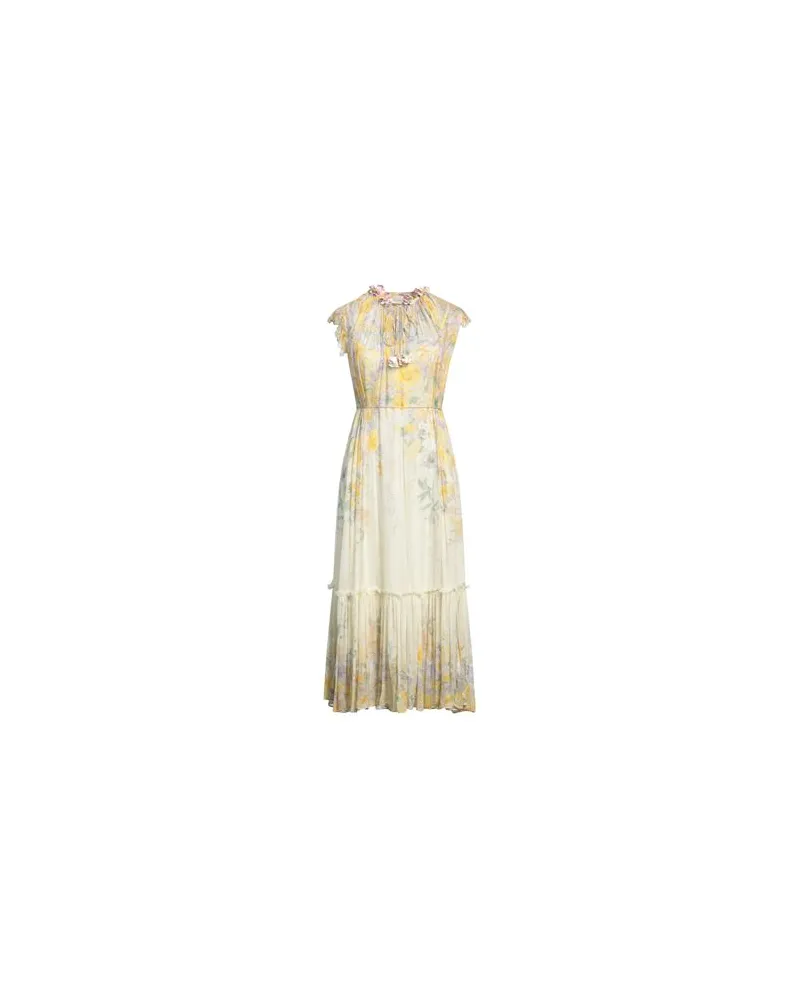 Zimmermann KLEIDER - Midi-Kleiderauf YOOX.COM Pastellgelb