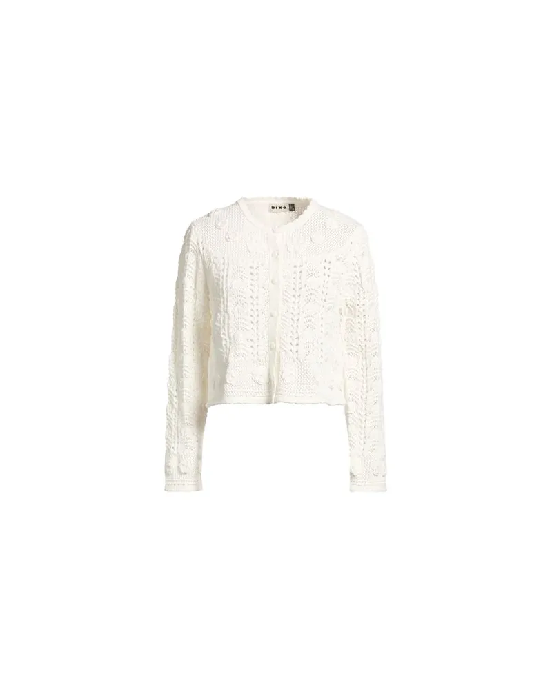 RIXO STRICKWAREN - Strickjackenauf YOOX.COM Weiß