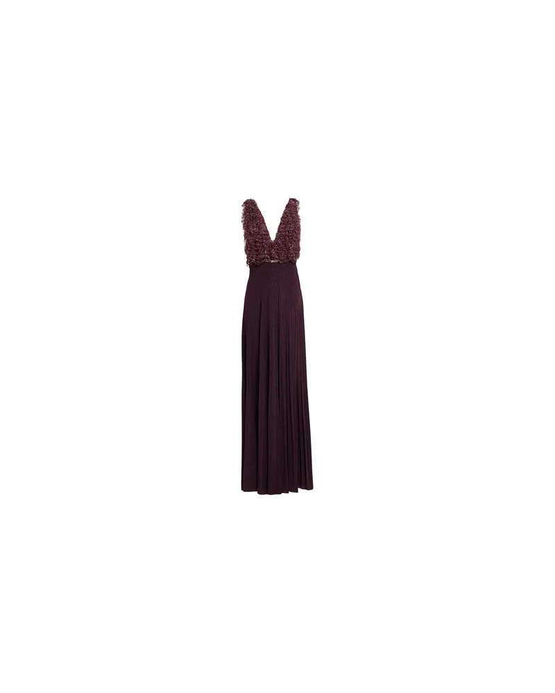 Elisabetta Franchi KLEIDER - Maxi-Kleiderauf YOOX.COM Pflaume