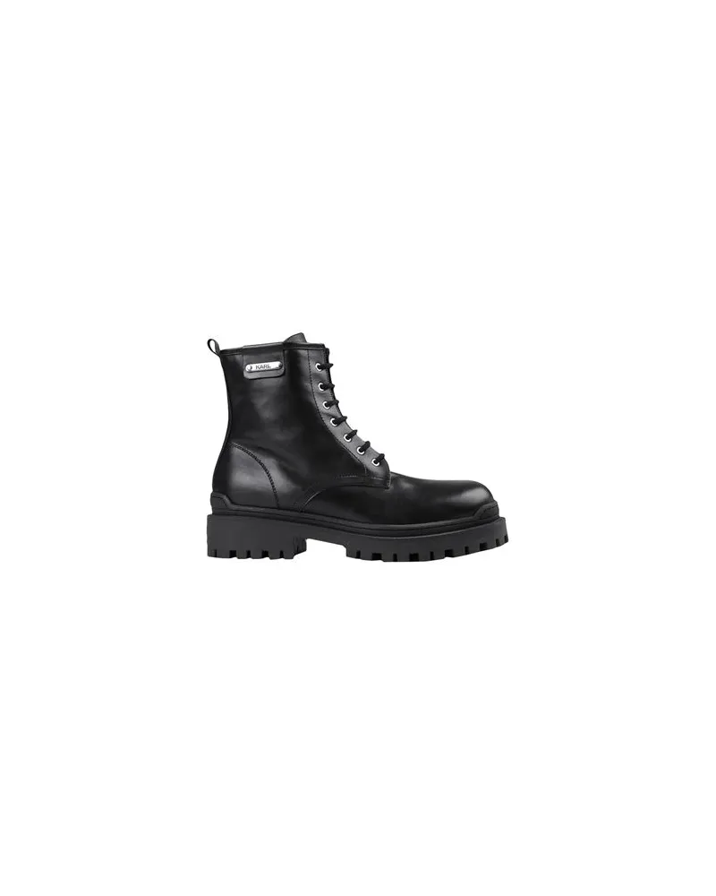 Karl Lagerfeld BIKER II MID LACE BOOT  - SCHUHE - Stiefelettenauf YOOX.COM Schwarz