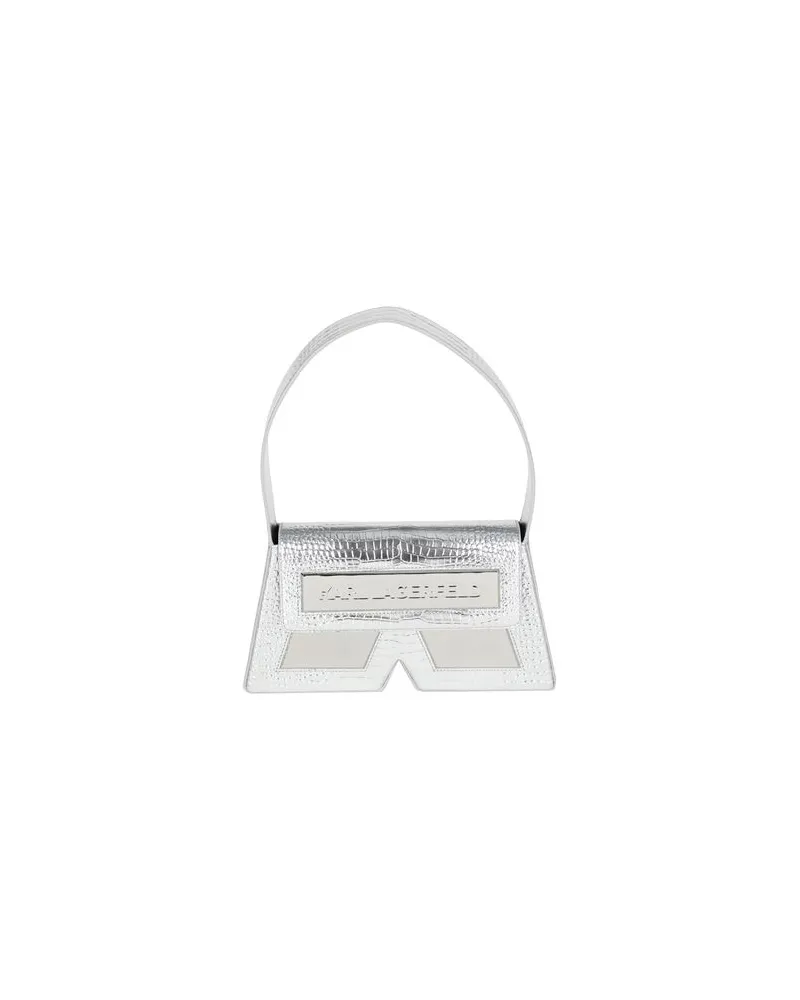 Karl Lagerfeld ICON K SHB CROC - TASCHEN - Handtaschenauf YOOX.COM Silber