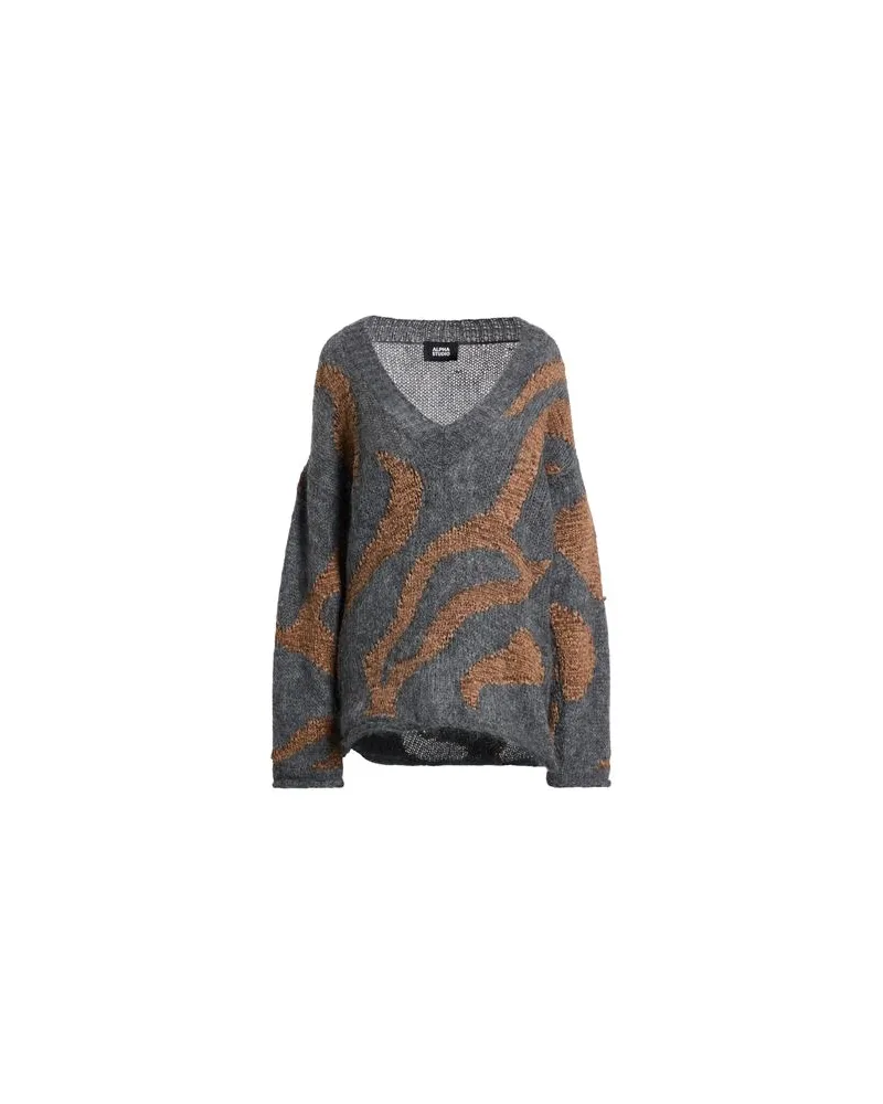Alpha Studio STRICKWAREN - Pulloverauf YOOX.COM Grau